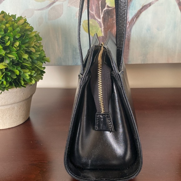 DIVINA FIRENZE TAMARA 🖤BLACK🖤 GENUINE LEATHER SHOULDER BAG 🌟EUC🌟 - Picture 7 of 16